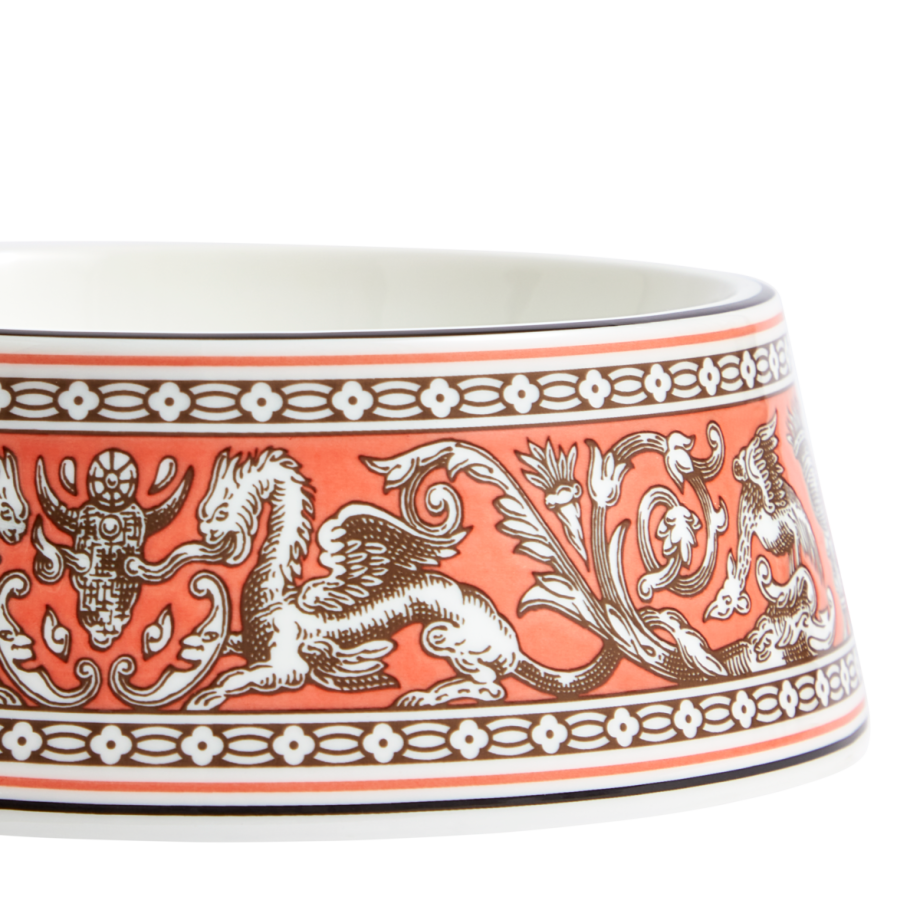 Wedgwood Florentine Pet Bowl 17cm Salmon