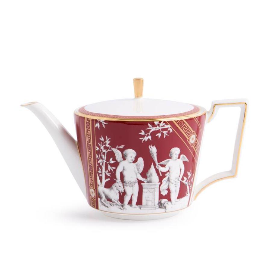 Renaissance Red Tea Set for Two teapot