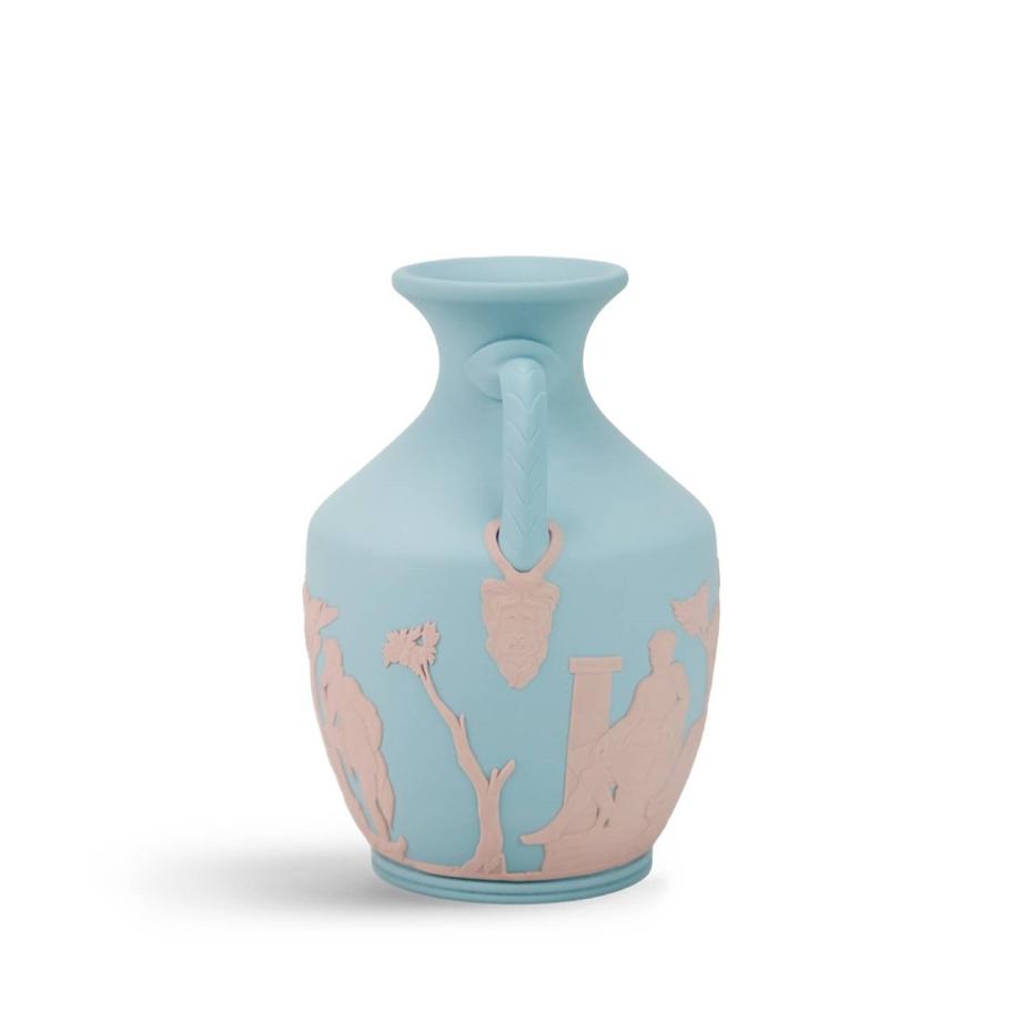 Iconic Portland Vase Turquoise/Pink side