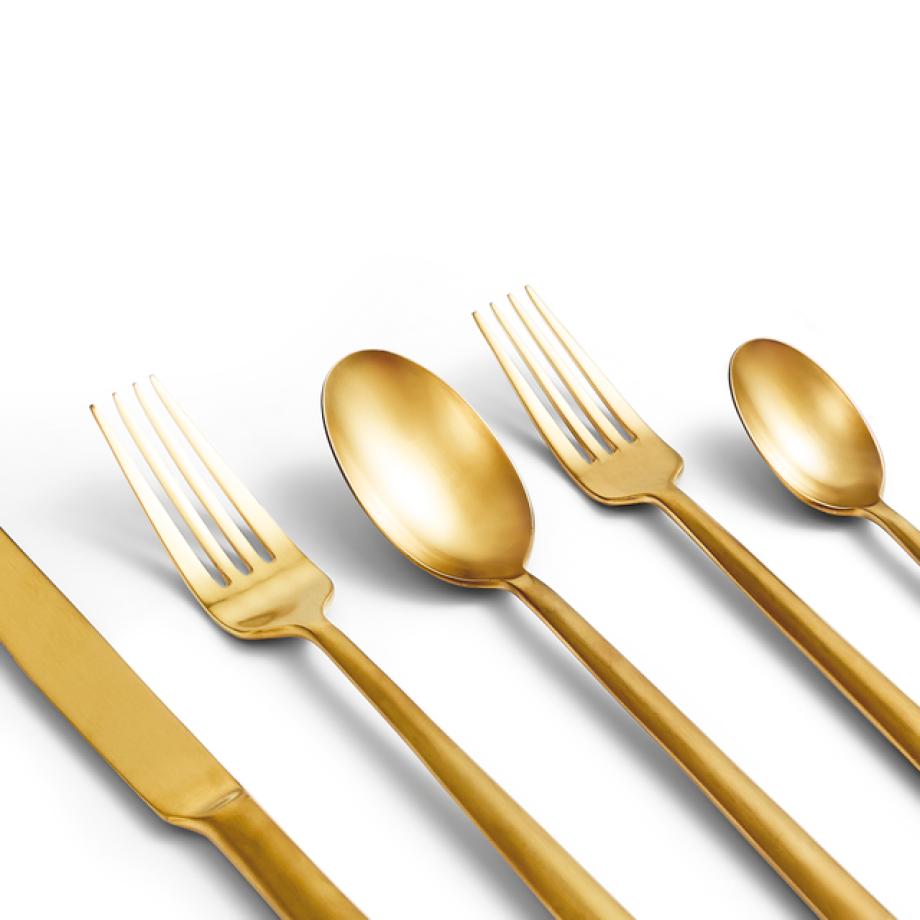 Lunar Cutlery 20 Pieces Gold zoom in