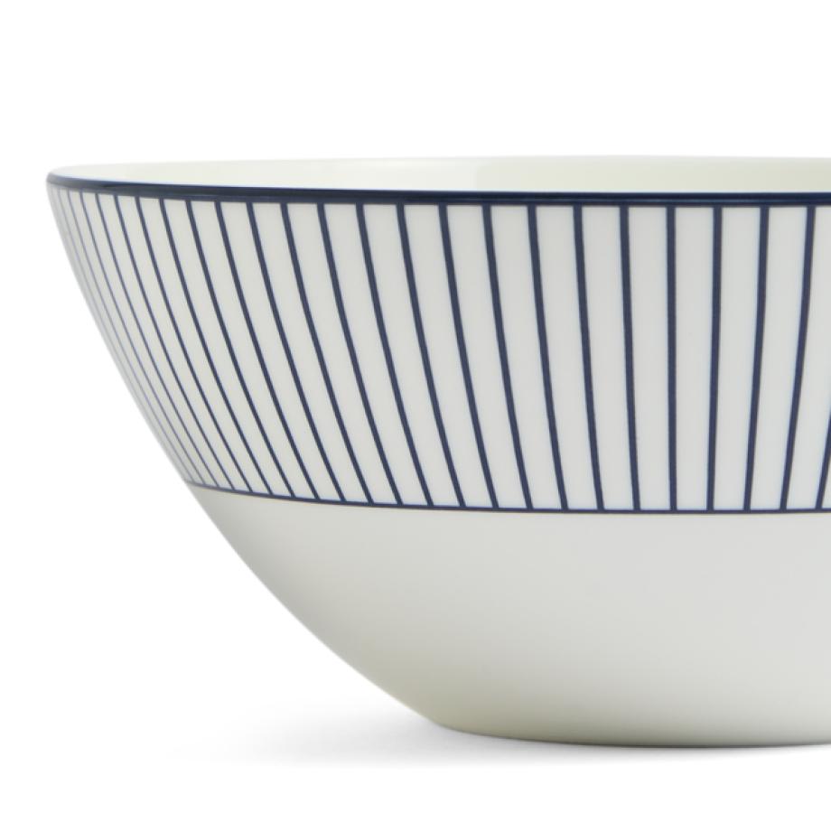 GIO Cereal Bowl Pinstripe White details