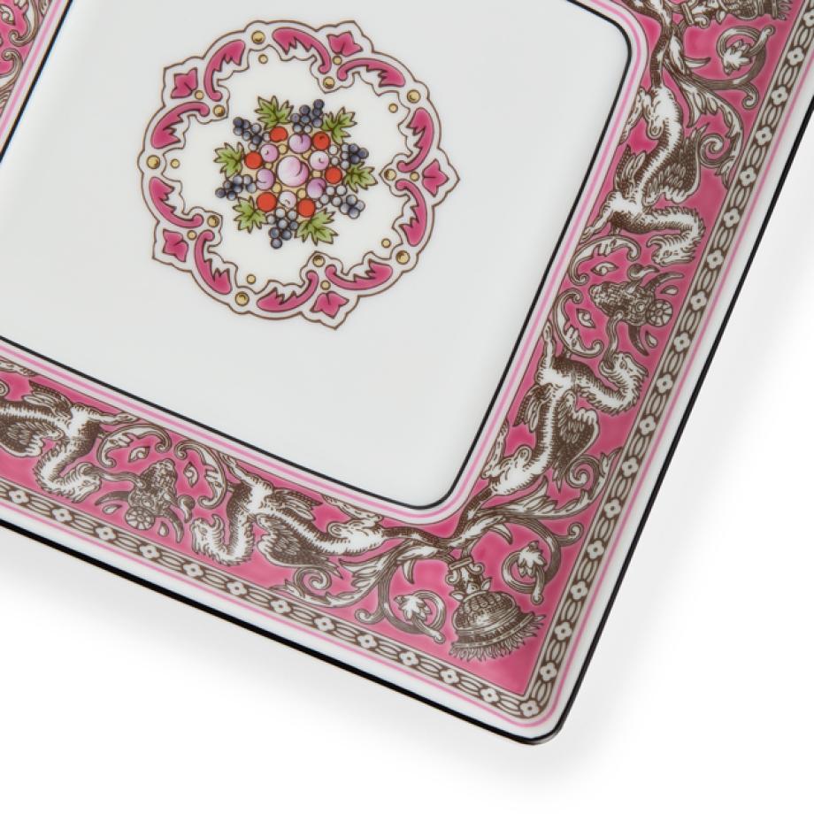 Florentine Fuchsia Square Tray