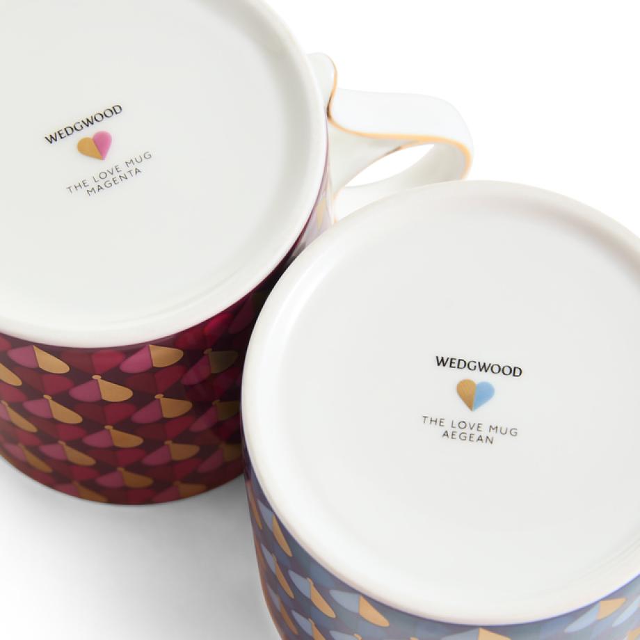 Love Mug 330ml Magenta/Aegean Set of 2
