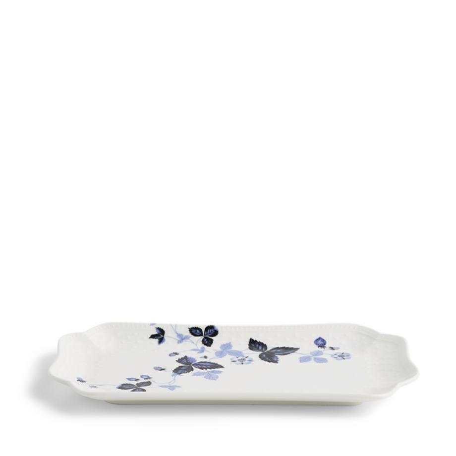 Wild Strawberry Inky Blue Rectangular Dish 25cm
