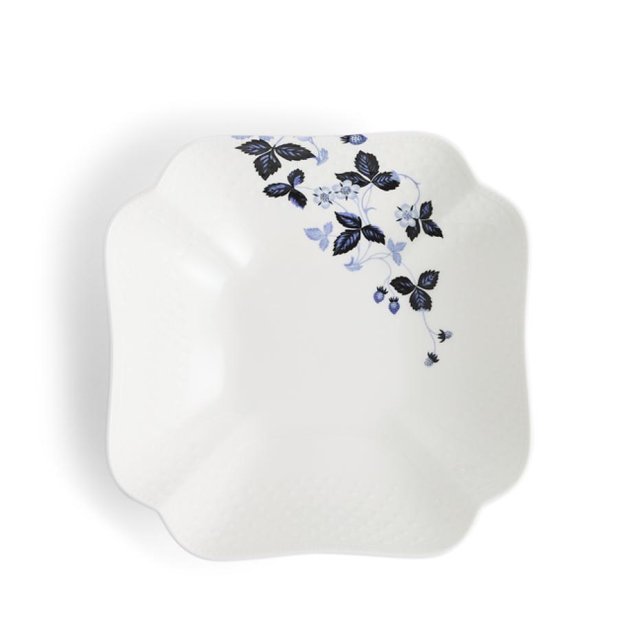 Wild Strawberry Inky Blue Shallow Bowl 23cm