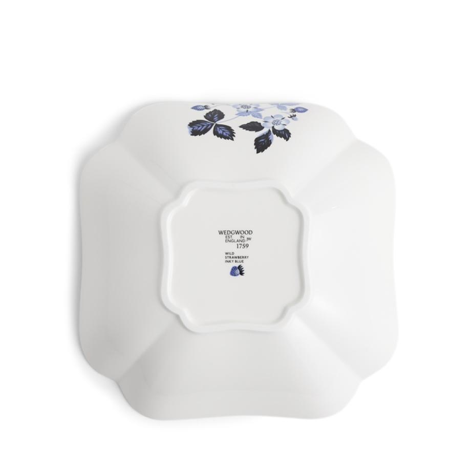 Wild Strawberry Inky Blue Shallow Bowl 23cm