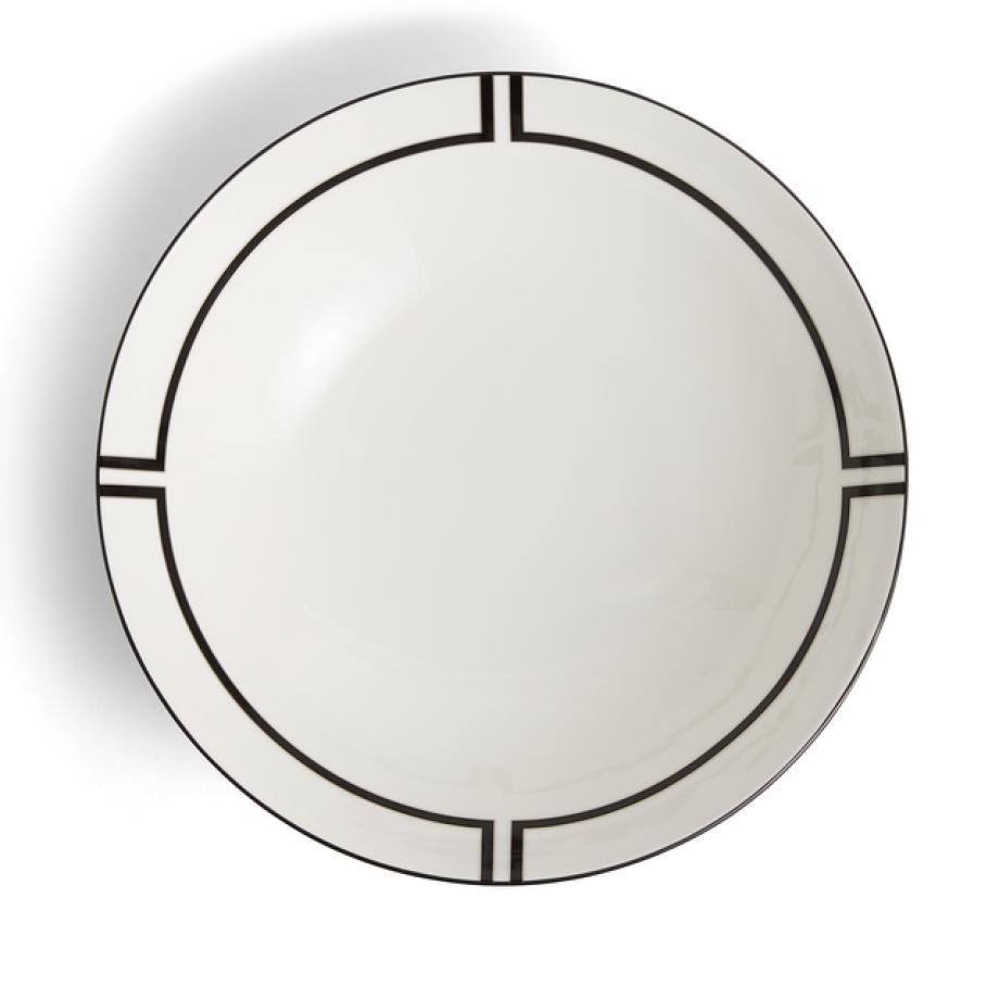 Vera Wang Luxe Graphite Round Serving Bowl 28.5cm